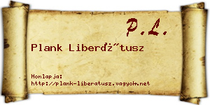 Plank Liberátusz névjegykártya